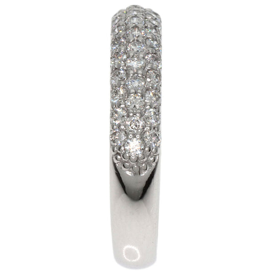 Ponte Vecchio Ring K18WG Silver diamond