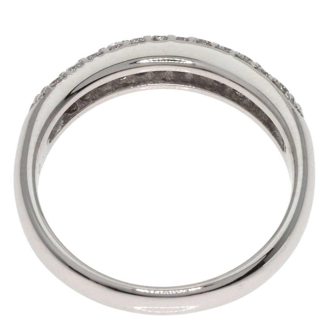 Ponte Vecchio Ring K18WG Silver diamond