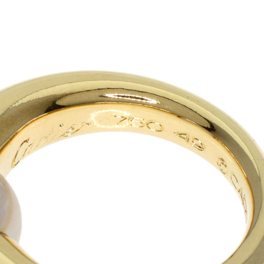 CARTIER Ring 18K Yellow Gold gold Perla Pearl #49