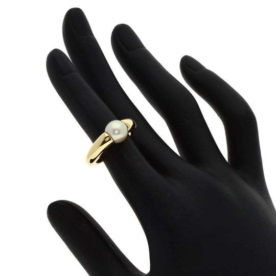 CARTIER Ring 18K Yellow Gold gold Perla Pearl #49