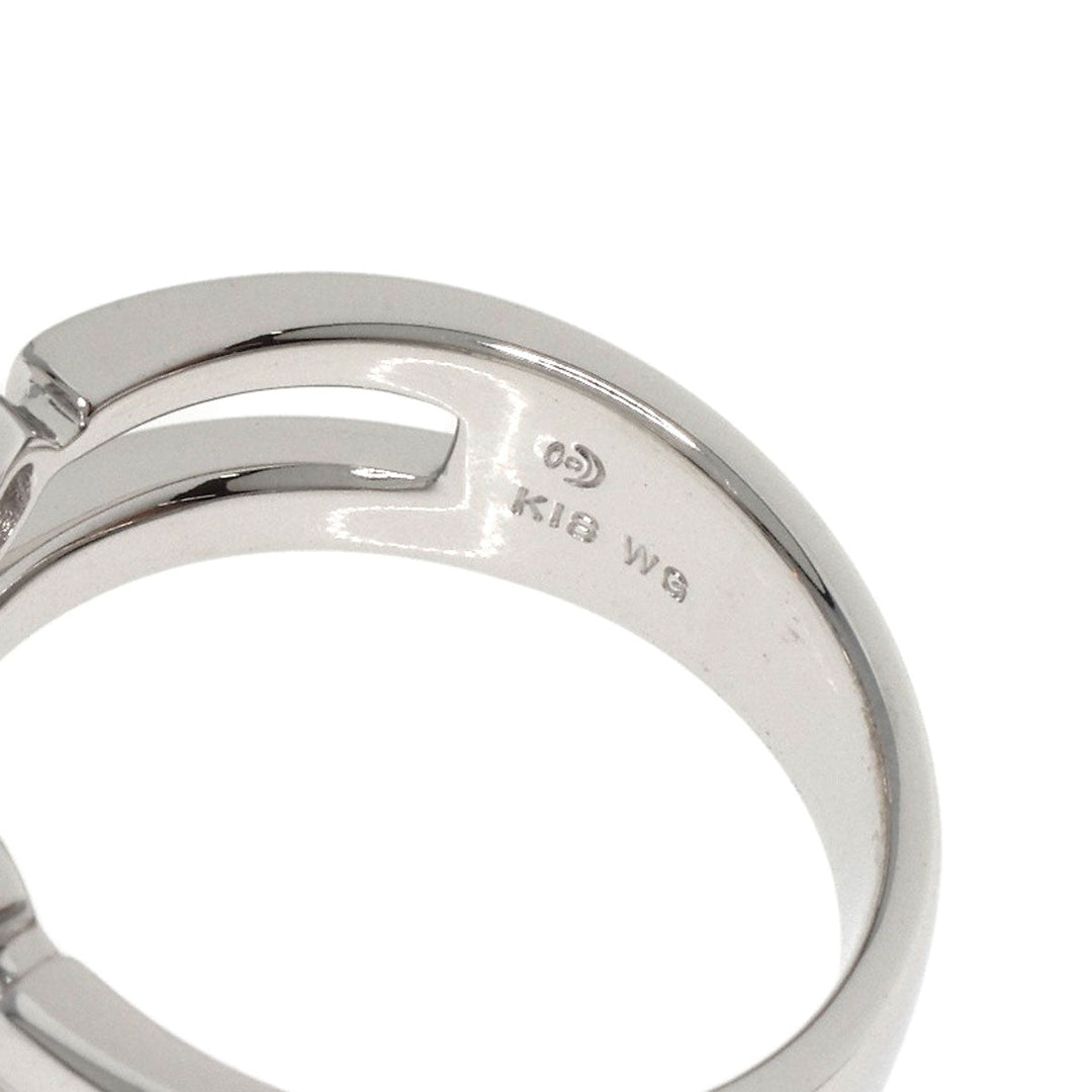 TASAKI Ring K18WG Silver Trilogy 3P Diamond