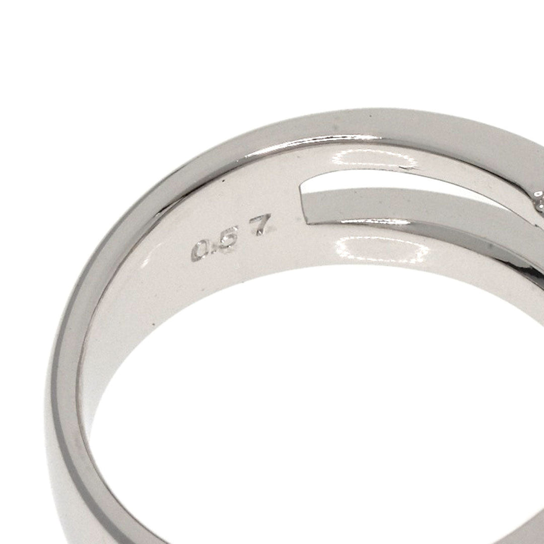 TASAKI Ring K18WG Silver Trilogy 3P Diamond
