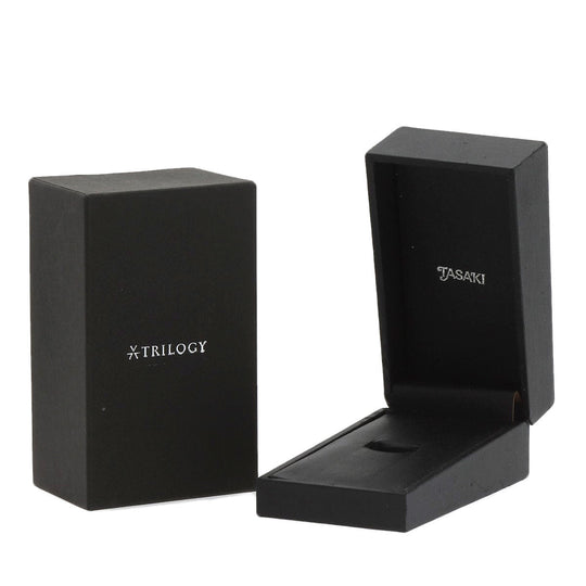 TASAKI Ring K18WG Silver Trilogy 3P Diamond