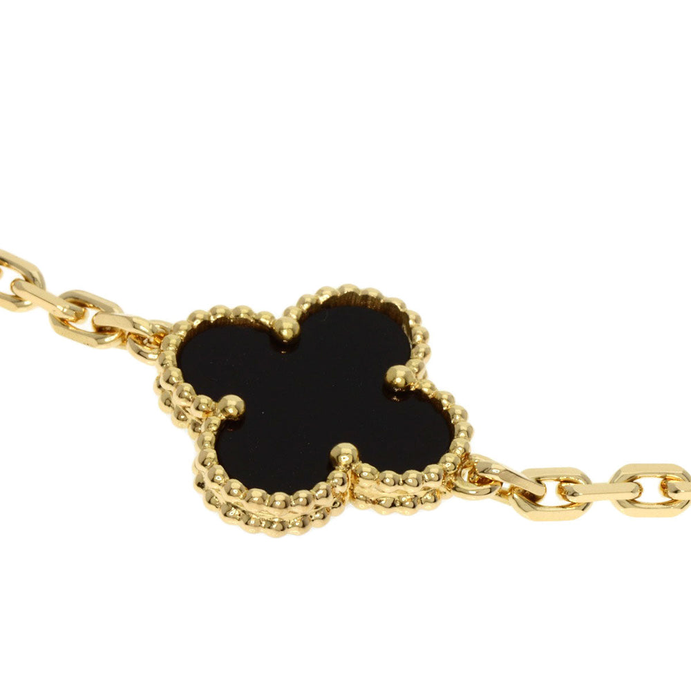 Van Cleef & Arpels bracelet 18K Yellow Gold gold Vintage Alhambra Onyx Women Used Authentic
