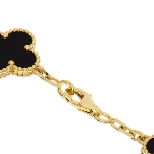 Van Cleef & Arpels bracelet 18K Yellow Gold gold Vintage Alhambra Onyx Women Used Authentic