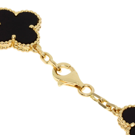 Van Cleef & Arpels bracelet 18K Yellow Gold gold Vintage Alhambra Onyx Women Used Authentic
