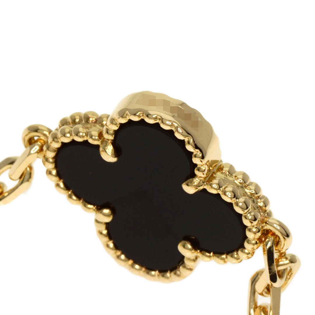 Van Cleef & Arpels bracelet 18K Yellow Gold gold Vintage Alhambra Onyx Women Used Authentic