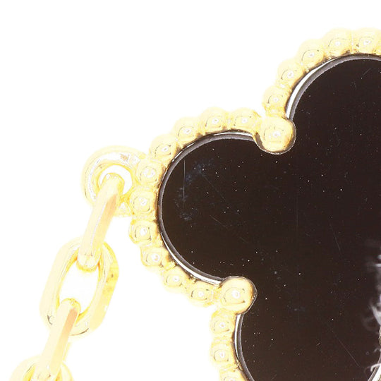 Van Cleef & Arpels bracelet 18K Yellow Gold gold Vintage Alhambra Onyx Women Used Authentic