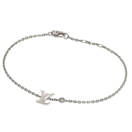 LOUIS VUITTON bracelet K18WG Silver Ideal Blossom Diamond LV Women Used Authentic