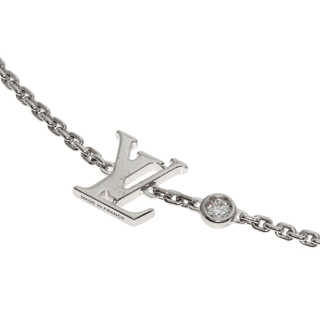 LOUIS VUITTON bracelet K18WG Silver Ideal Blossom Diamond LV Women Used Authentic