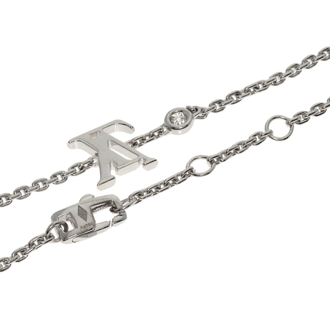 LOUIS VUITTON bracelet K18WG Silver Ideal Blossom Diamond LV Women Used Authentic