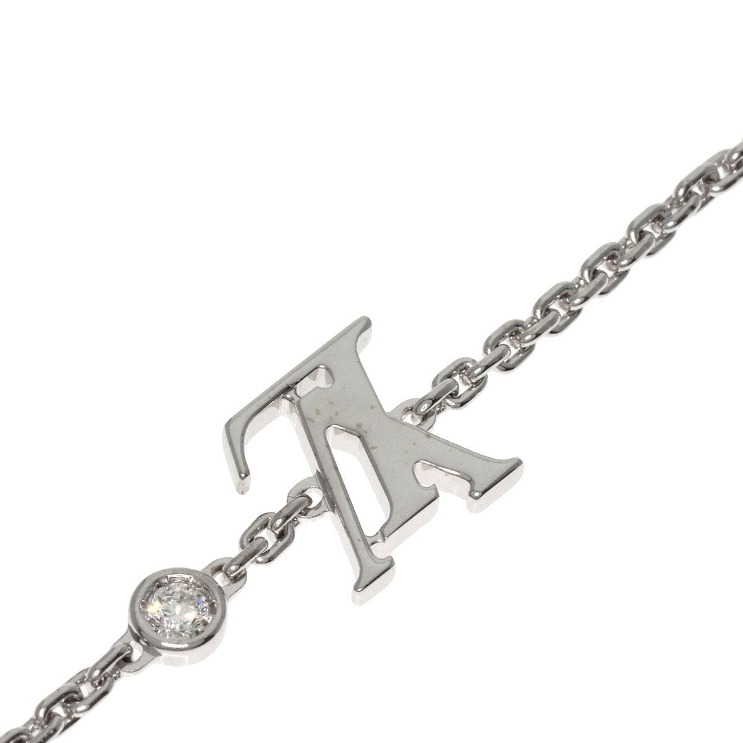 LOUIS VUITTON bracelet K18WG Silver Ideal Blossom Diamond LV Women Used Authentic