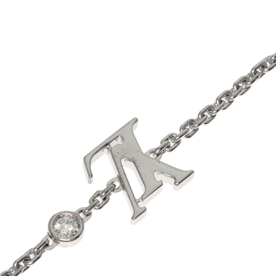 LOUIS VUITTON bracelet K18WG Silver Ideal Blossom Diamond LV Women Used Authentic