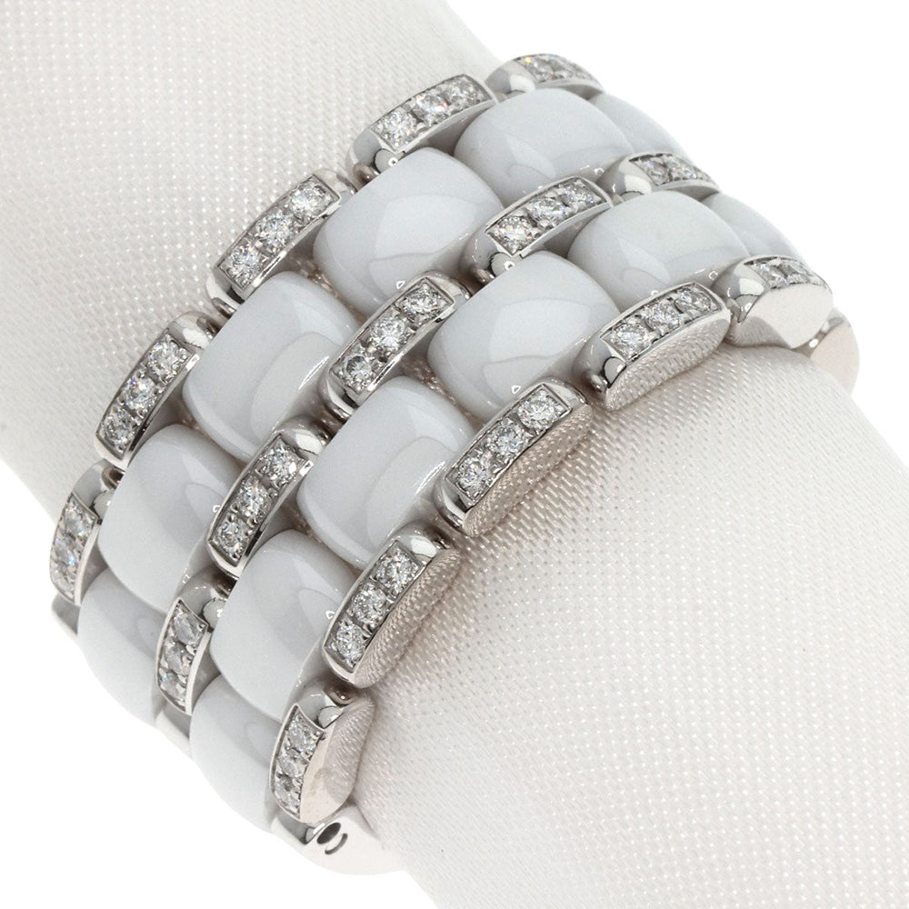 CHANEL Ring K18WG Silver Ultra Ring Large Diamond #60 Women Used Authentic