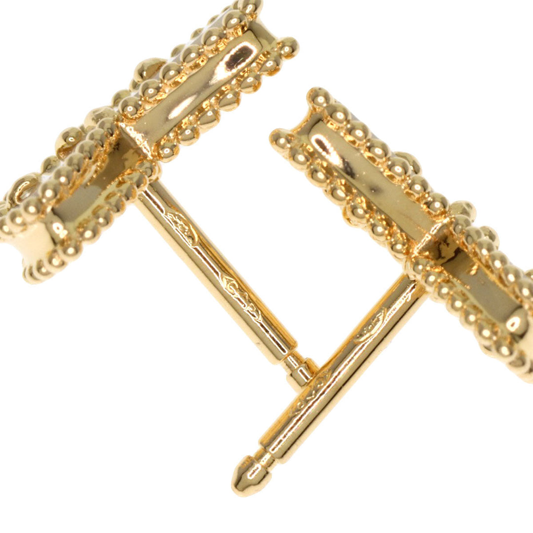 Van Cleef & Arpels Pierce 18K Yellow Gold gold Sweet Alhambra Papillon Women Used Authentic