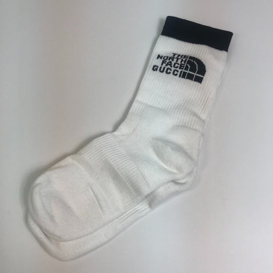 GUCCI socks 4G492 cotton white the north face north face collaboration mens M Used Authentic