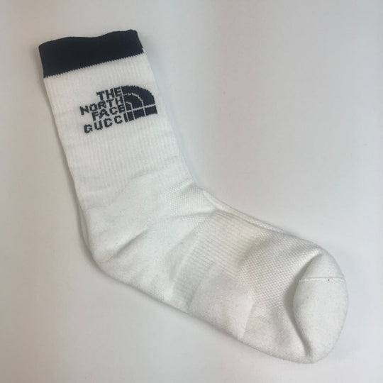 GUCCI socks 4G492 cotton white the north face north face collaboration mens M Used Authentic