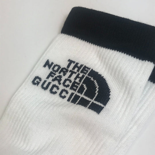 GUCCI socks 4G492 cotton white the north face north face collaboration mens M Used Authentic