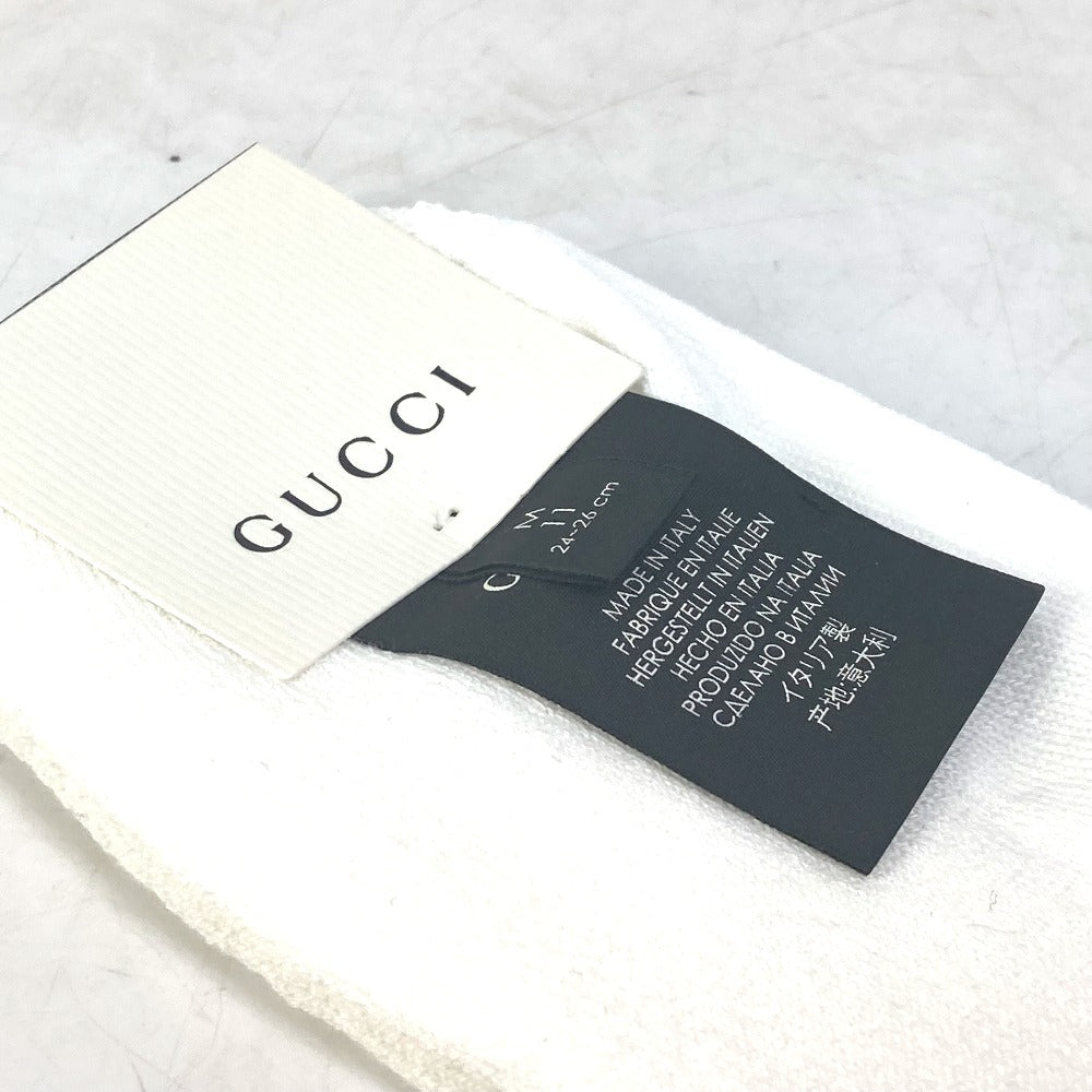 GUCCI socks 553123 cotton white Pair set wing skull mens M Used Authentic