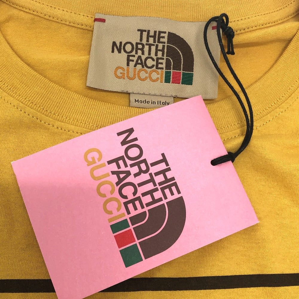 GUCCI Short sleeve T-shirt 616036 cotton yellow The north face collaboration THE NORTH FACE Collaboration Women XS Used Authentic