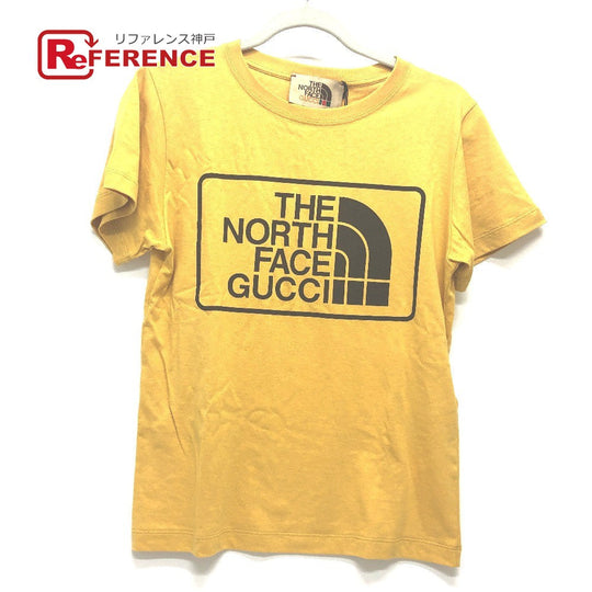 GUCCI Short sleeve T-shirt 616036 cotton yellow The north face collaboration THE NORTH FACE Collaboration Women XS Used Authentic