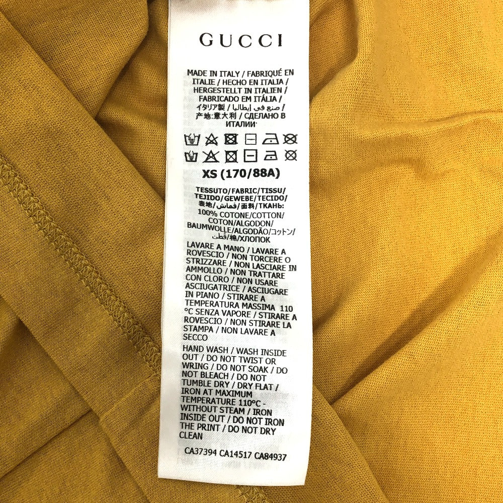GUCCI Short sleeve T-shirt 616036 cotton yellow The north face collaboration THE NORTH FACE Collaboration Women XS Used Authentic