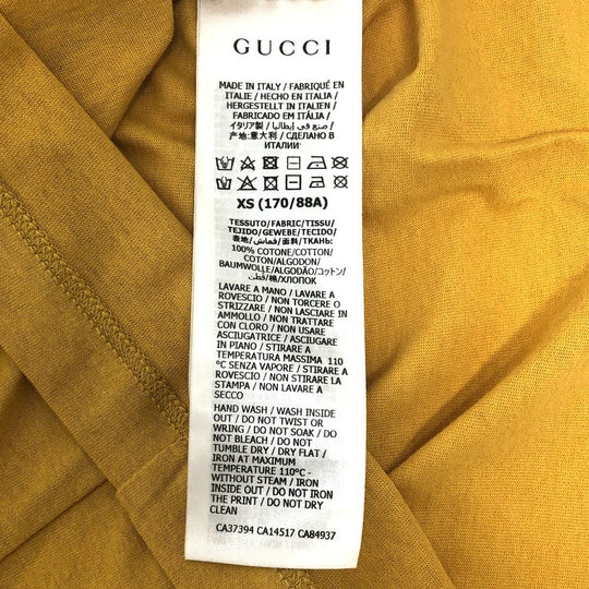GUCCI Short sleeve T-shirt 616036 cotton yellow The north face collaboration THE NORTH FACE Collaboration Women XS Used Authentic