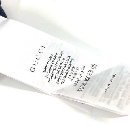 GUCCI Short sleeve T-shirt 574931 cotton Navy border mens S Used Authentic