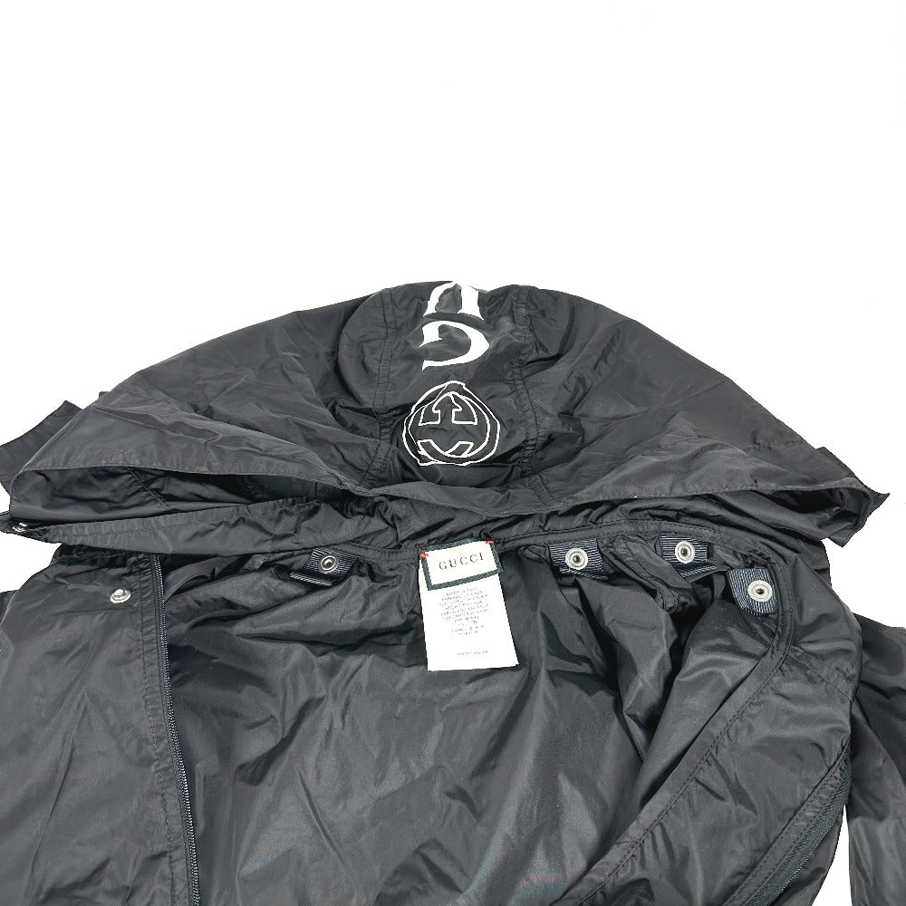 GUCCI poncho 626382 polyamide black Hoodie logo Women M Used Authentic