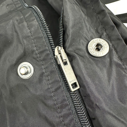 GUCCI poncho 626382 polyamide black Hoodie logo Women M Used Authentic