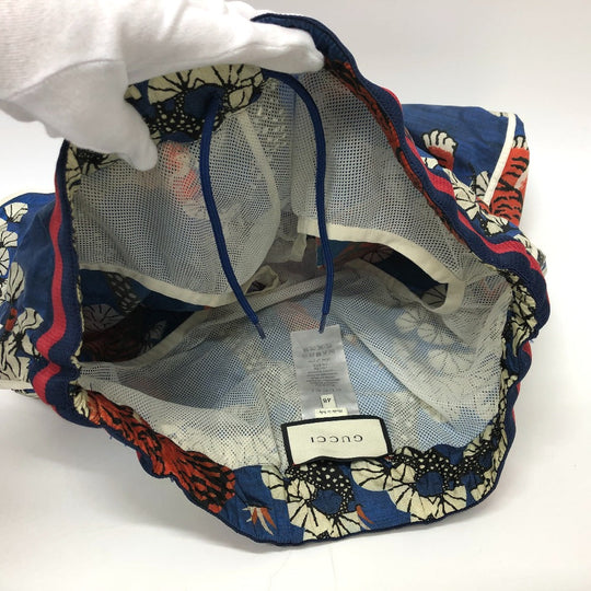 GUCCI setup 451777 Nylon blue Bengal Tiger Nylon mens 44 48 Used Authentic