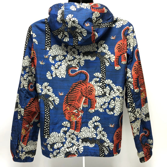 GUCCI setup 451777 Nylon blue Bengal Tiger Nylon mens 44 48 Used Authentic