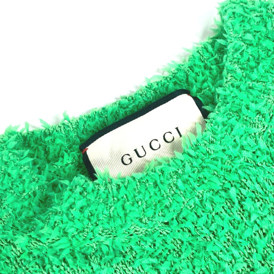 GUCCI Short sleeve T-shirt cotton green GG XS