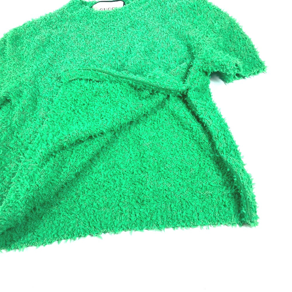 GUCCI Short sleeve T-shirt cotton green GG XS