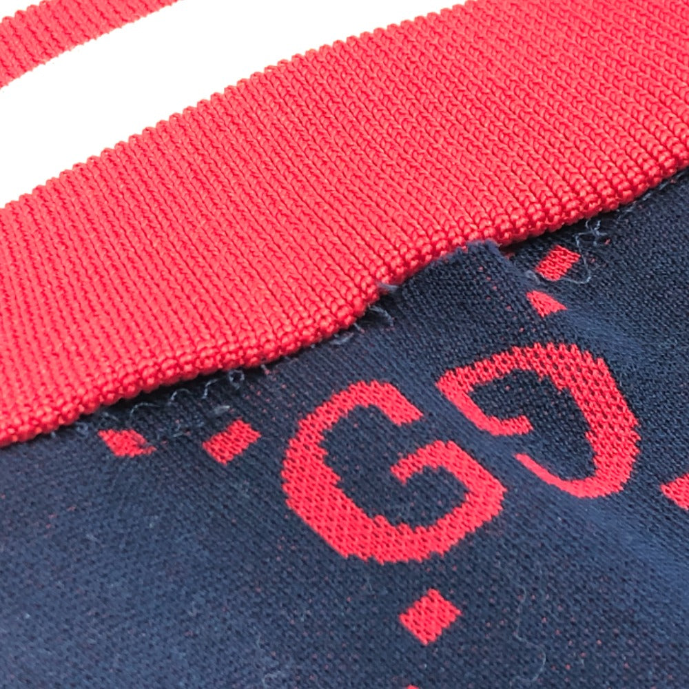 GUCCI Jacket 496919 cotton Navy GG Jacquard All-Over Print Truck Ｍ