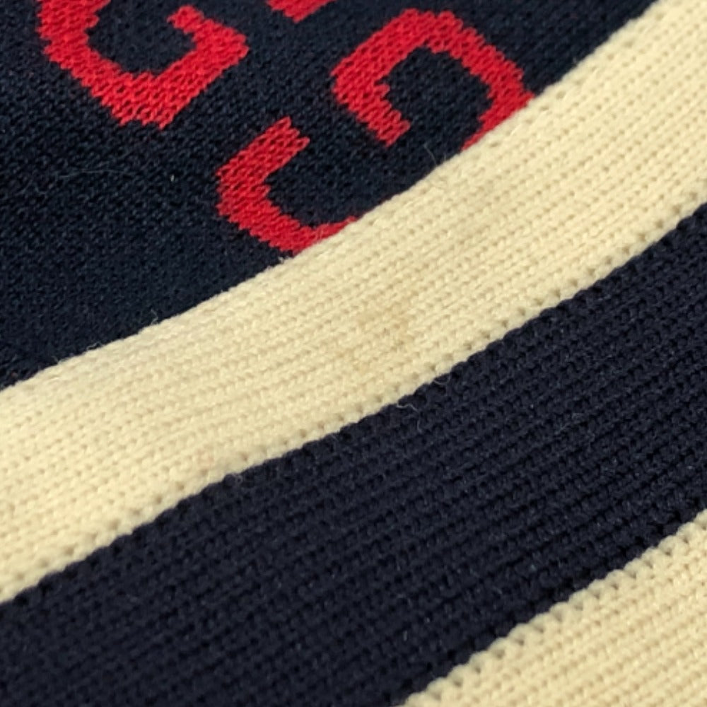 GUCCI Jacket 496919 cotton Navy GG Jacquard All-Over Print Truck Ｍ