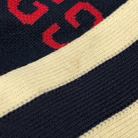 GUCCI Jacket 496919 cotton Navy GG Jacquard All-Over Print Truck Ｍ