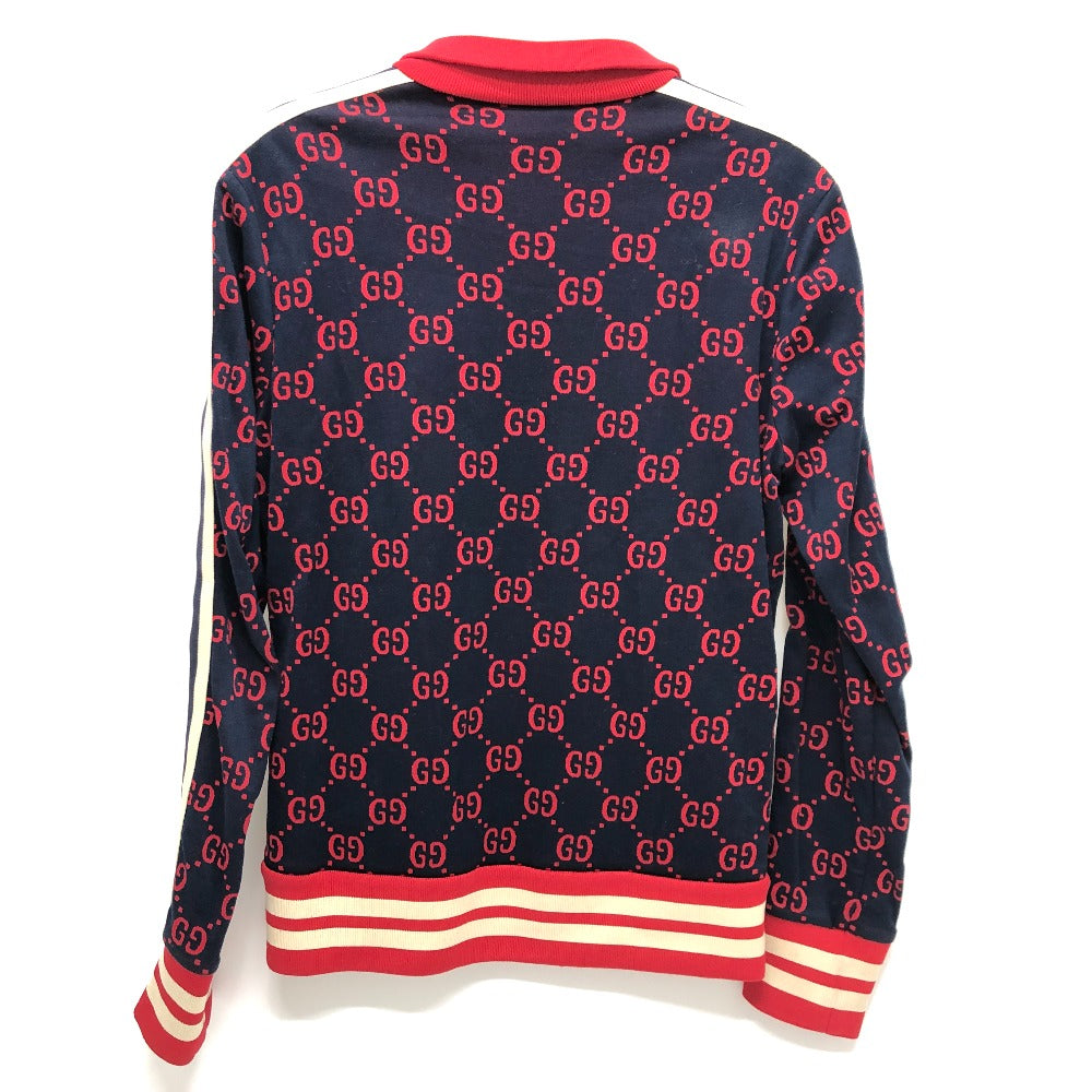 GUCCI Jacket 496919 cotton Navy GG Jacquard All-Over Print Truck Ｍ