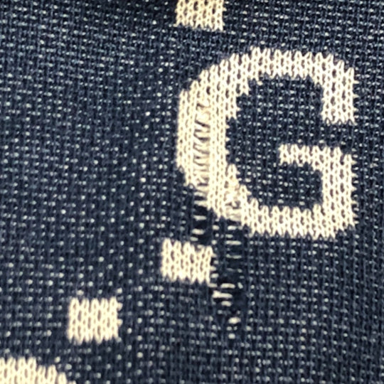 GUCCI Pants 496920 cotton Navy GG Jacquard All-Over Print Truck mens ‚l Used Authentic