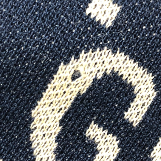 GUCCI Pants 496920 cotton Navy GG Jacquard All-Over Print Truck mens ‚l Used Authentic