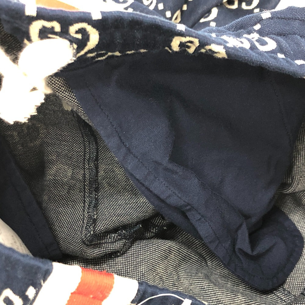 GUCCI Pants 496920 cotton Navy GG Jacquard All-Over Print Truck mens ‚l Used Authentic