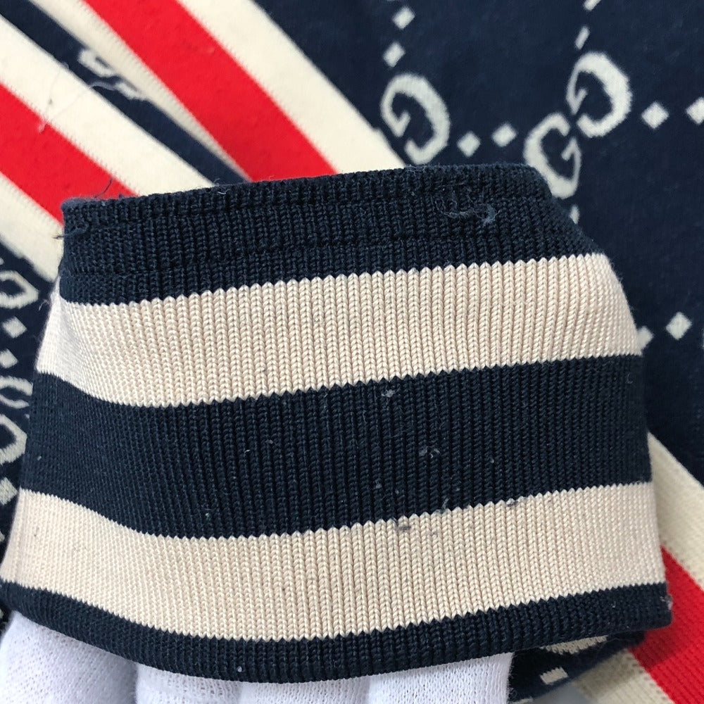 GUCCI Pants 496920 cotton Navy GG Jacquard All-Over Print Truck mens ‚l Used Authentic