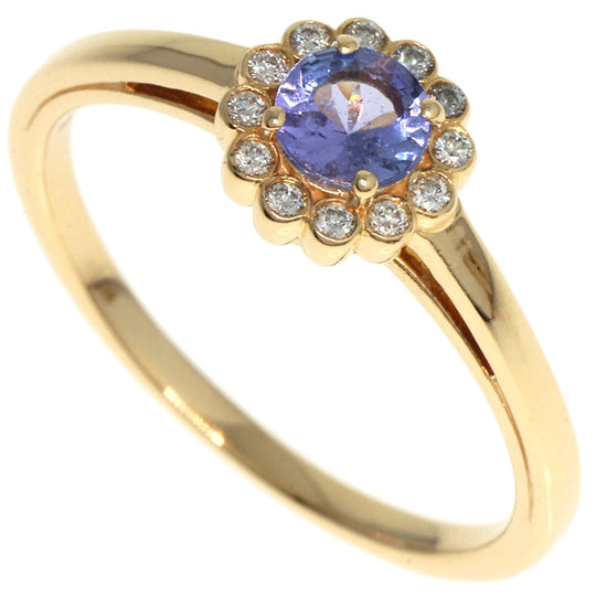 VANDOME Ring 18K Yellow Gold gold Tanzanite Diamond Women Used Authentic