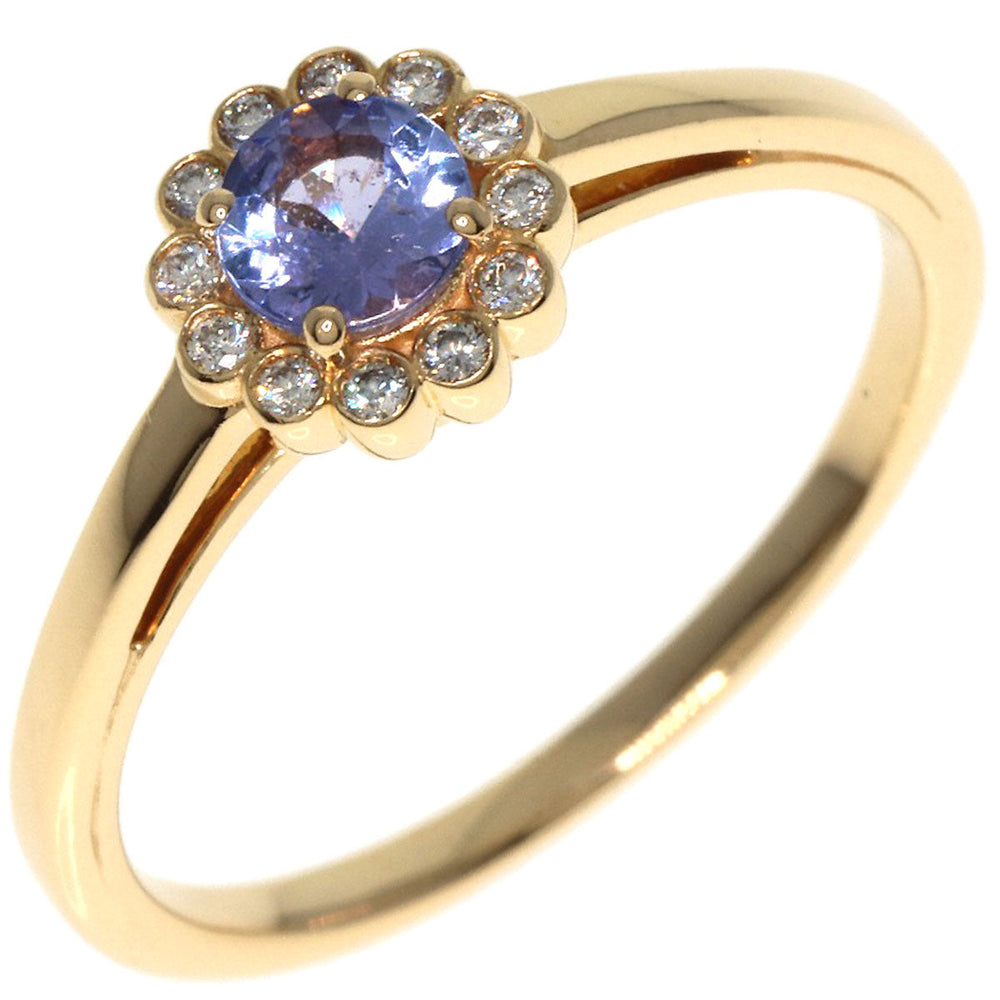 VANDOME Ring 18K Yellow Gold gold Tanzanite Diamond Women Used Authentic