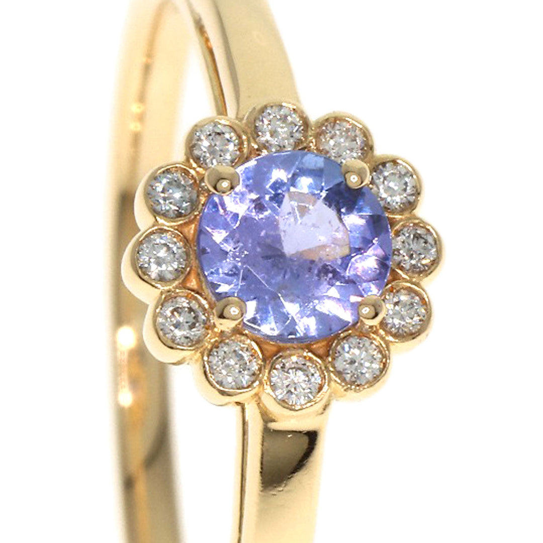 VANDOME Ring 18K Yellow Gold gold Tanzanite Diamond Women Used Authentic