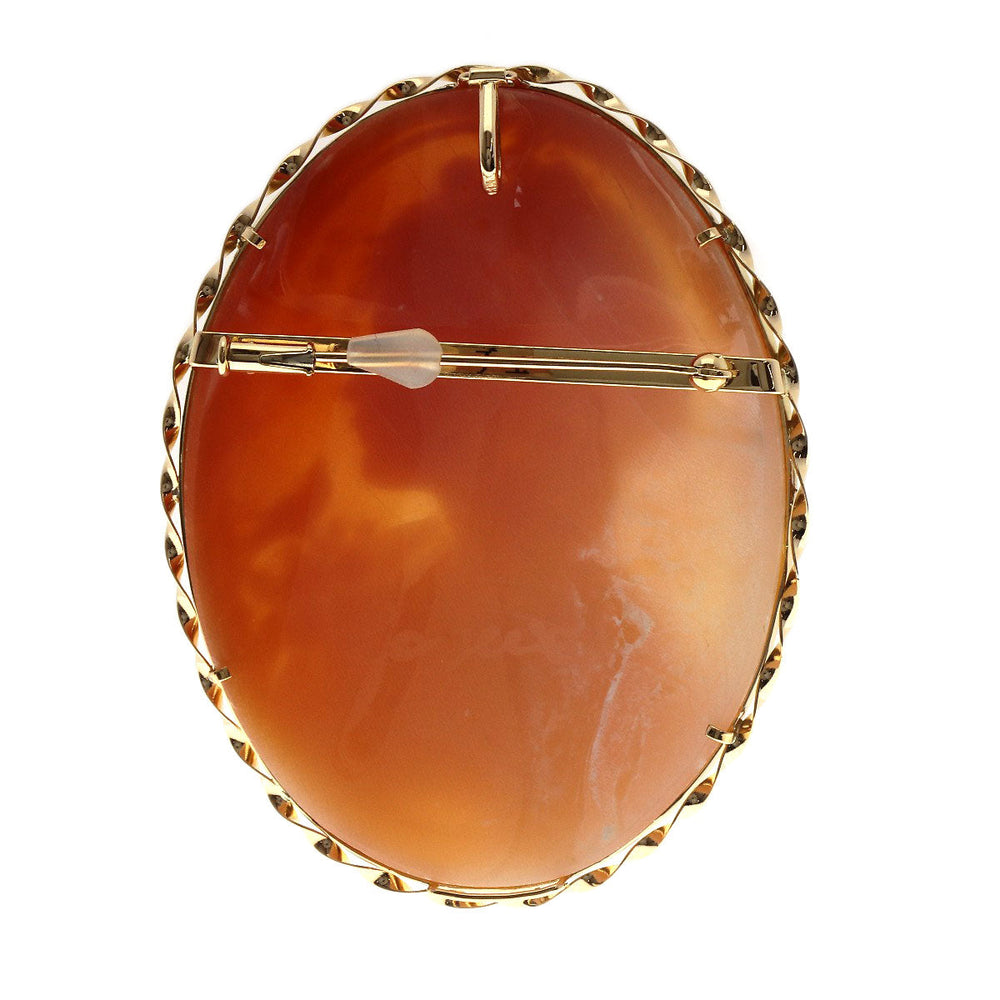 Maestro Aniello Pernice Brooch 18K Yellow Gold gold cameo Women Used Authentic