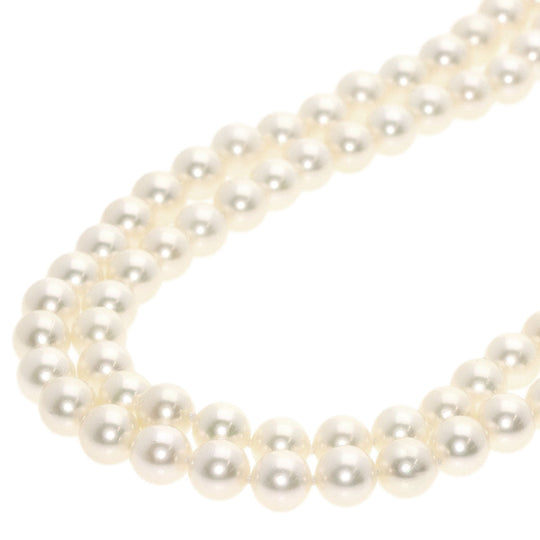 MIKIMOTO Necklace K14WG white Long Pearl Women Used Authentic