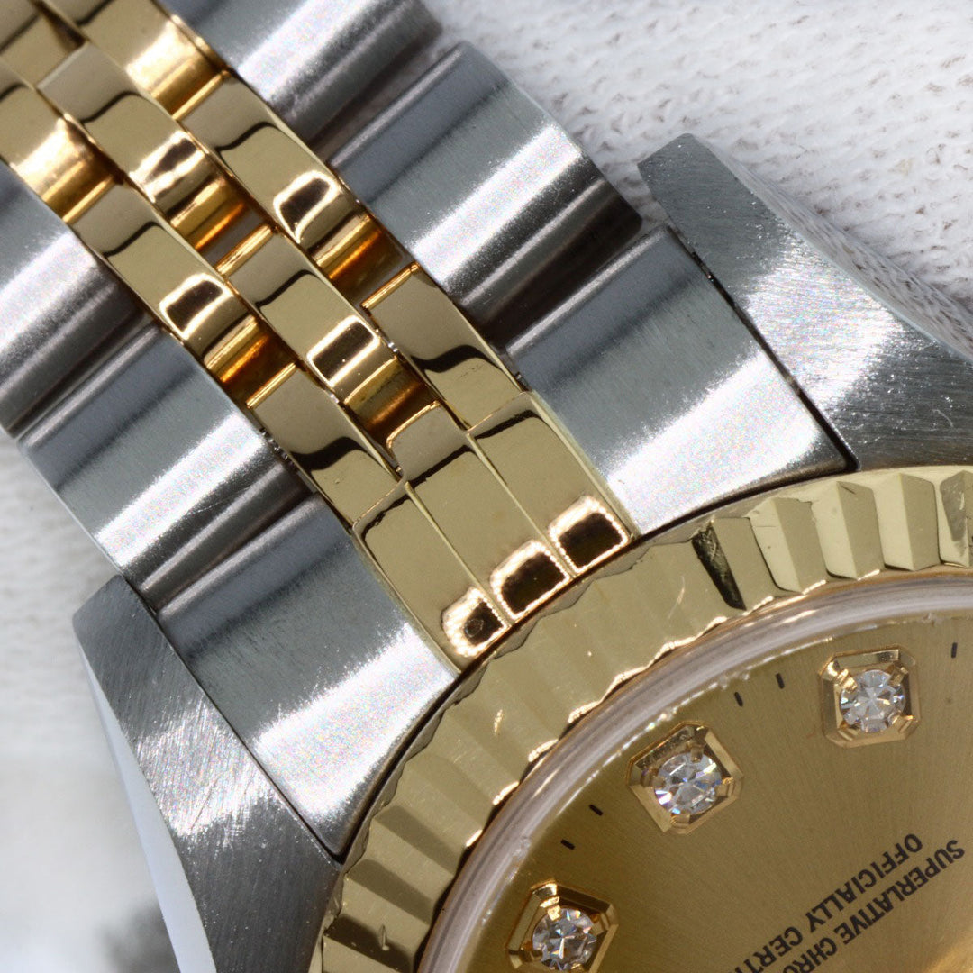 ROLEX Watches Mechanical Automatic 79173G Stainless Steel , SSxK18YG gold Datejust Champagne Gold dial Women Used Authentic