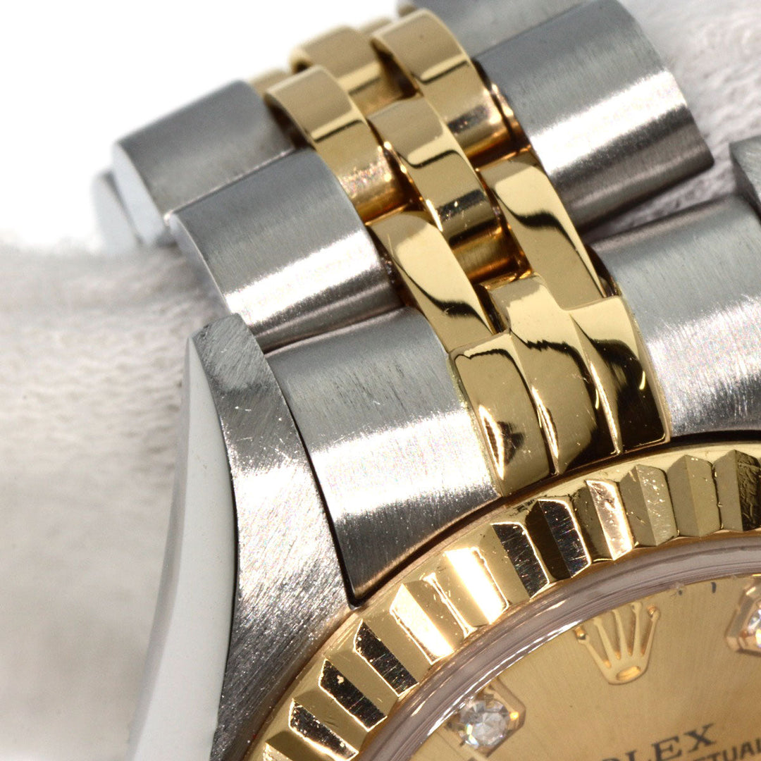 ROLEX Watches Mechanical Automatic 79173G Stainless Steel , SSxK18YG gold Datejust Champagne Gold dial Women Used Authentic