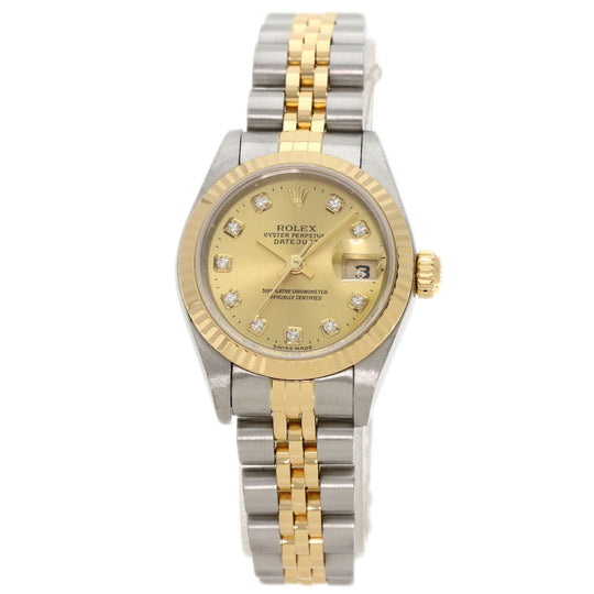 ROLEX Watches Mechanical Automatic 79173G Stainless Steel , SSxK18YG gold Datejust Champagne Gold dial Women Used Authentic